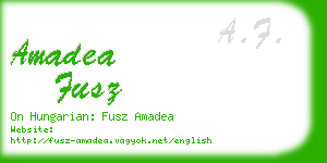 amadea fusz business card